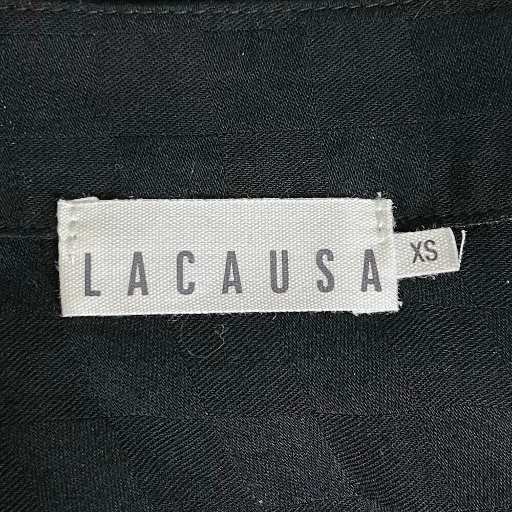 LACAUSA Nora Dress in Black Check - sz XS - Picture 8 of 9